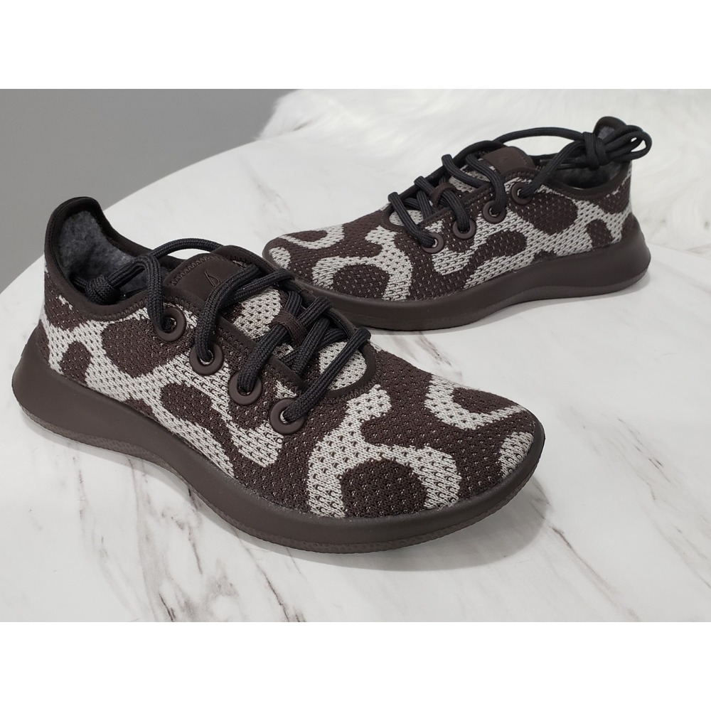 Allbirds Tree Runners Womens Shoe Sz 5 Athletic Brown Camo Fungi Lace-Up Sneaker